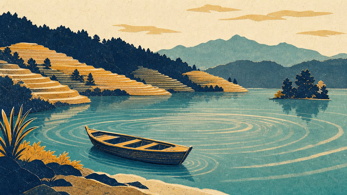 静けさが残るベグナス湖